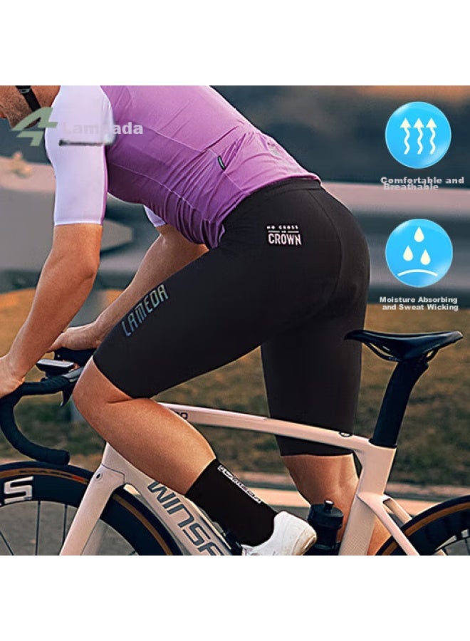 Lampada Lanpada Haoyue Summer Cycling Shorts For Men, Mountain Bike Road Bike Bicycle Shorts, Black, Size L - Image 1