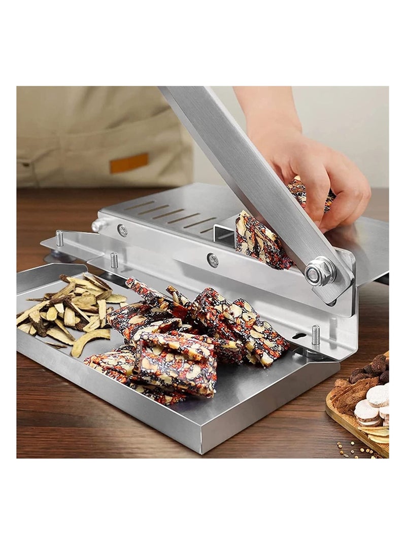 Generic - Household Meat Slicer Frozen Meat Bone Cutting Machine Double blade thickness adjustable, Commercial Stainless Steel Chicken Fish Lamb Chops Cutter - Image 1