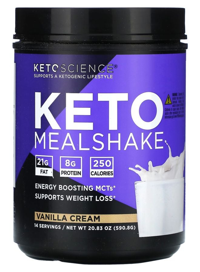 Keto Science Keto MealShake Vanilla Cream 20.83 oz (590.8 g) - Image 1