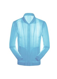 Mens Lightweight Breathable Sunscreen Jacket Blue net for men and women
