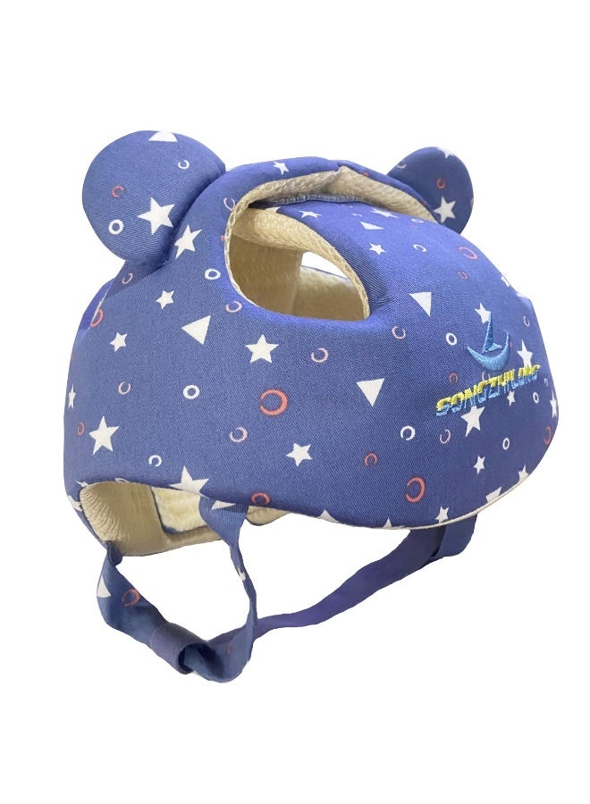 Ocanoiy Baby Infant Toddler Helmet Safety Headguard Head Protective Cushion Cute Children Adjustable Safety Helmet Hat Harnesses Cap Kid Child Crawl Walk Playing (Starry Blue) - Image 3