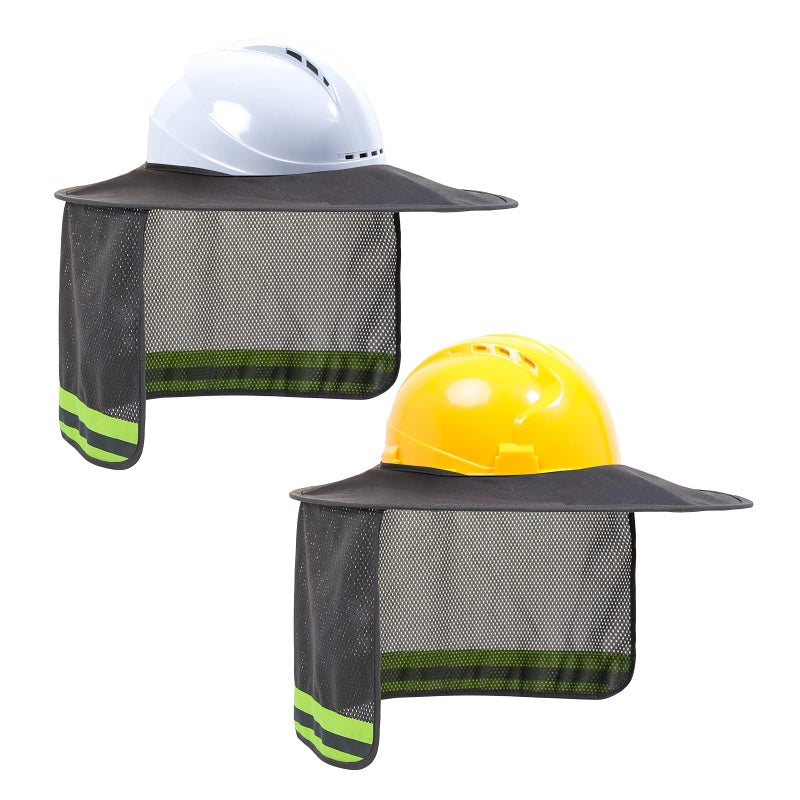 TCCFCCT Hard Hat Sun Shade Full Brim Neck Shield 2Packs Hard Hat Not Included