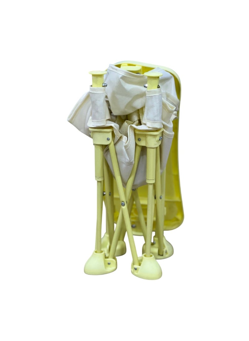 Portable Children's Dining Chair - Foldable Design with Safety Harness