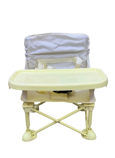 Portable Children's Dining Chair - Foldable Design with Safety Harness