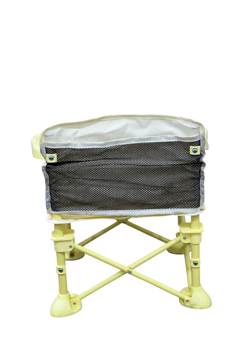 Portable Children's Dining Chair - Foldable Design with Safety Harness
