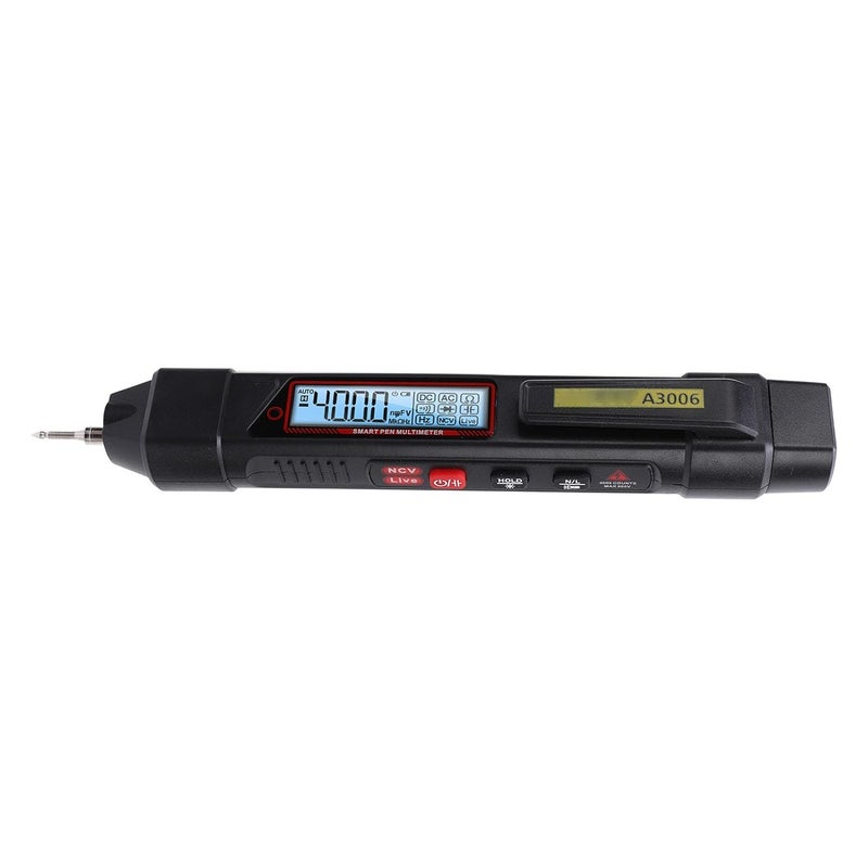 Pen Type Multimeter 4000 Counts Digital Tester - NCV Non Contact Voltage Detection with Live Wire Finder Flashlight and Data Hold Function - for AC DC Voltage Capacitance and - Image 2
