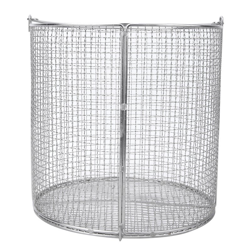 Stainless Steel Sterilization Basket: Anti-Corrosion High Temperature Resistant Burr-Free - Aseptic Concealed Handle Design Autoclave Basket for Hospital Laboratory Dental Instrument Sterilization - Image 4