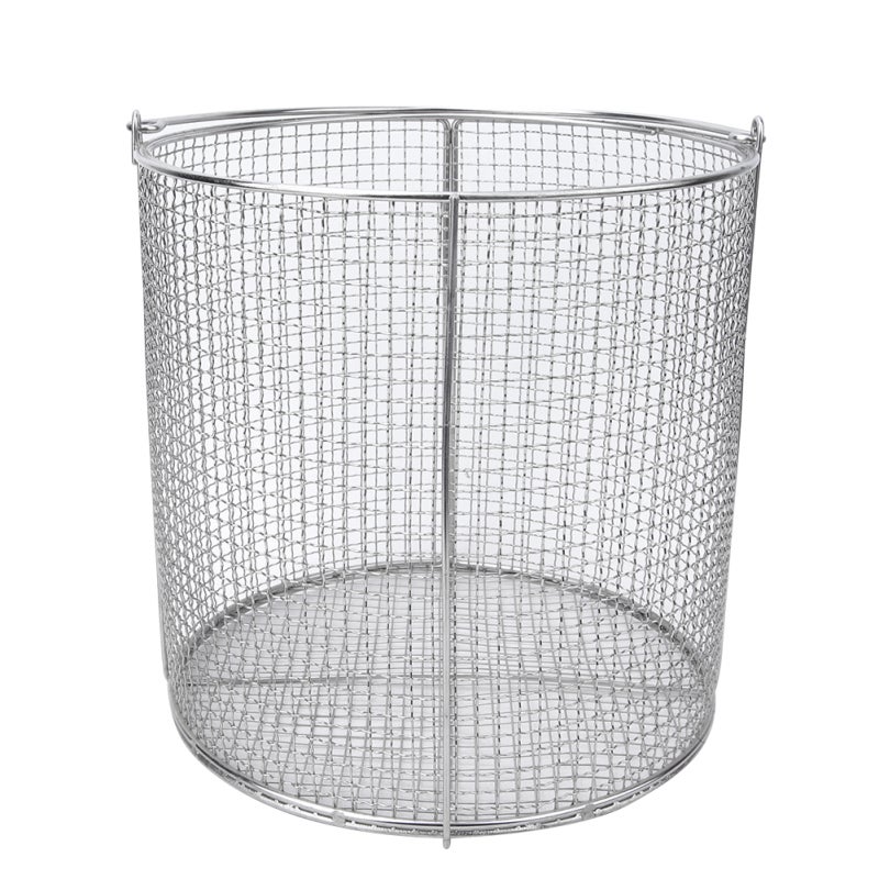 Stainless Steel Sterilization Basket: Anti-Corrosion High Temperature Resistant Burr-Free - Aseptic Concealed Handle Design Autoclave Basket for Hospital Laboratory Dental Instrument Sterilization - Image 2