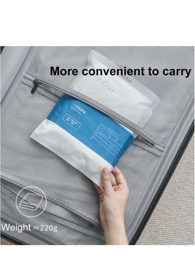 4 Pcs Travel Disposable Bedding Set, Travel Double Models Soiled Sleeping Bag Portable Non-Woven Bedspread Duvet Cover and Pillowcase Set, Suitable for Hotels, Camping and Overnight Stays - Image 3