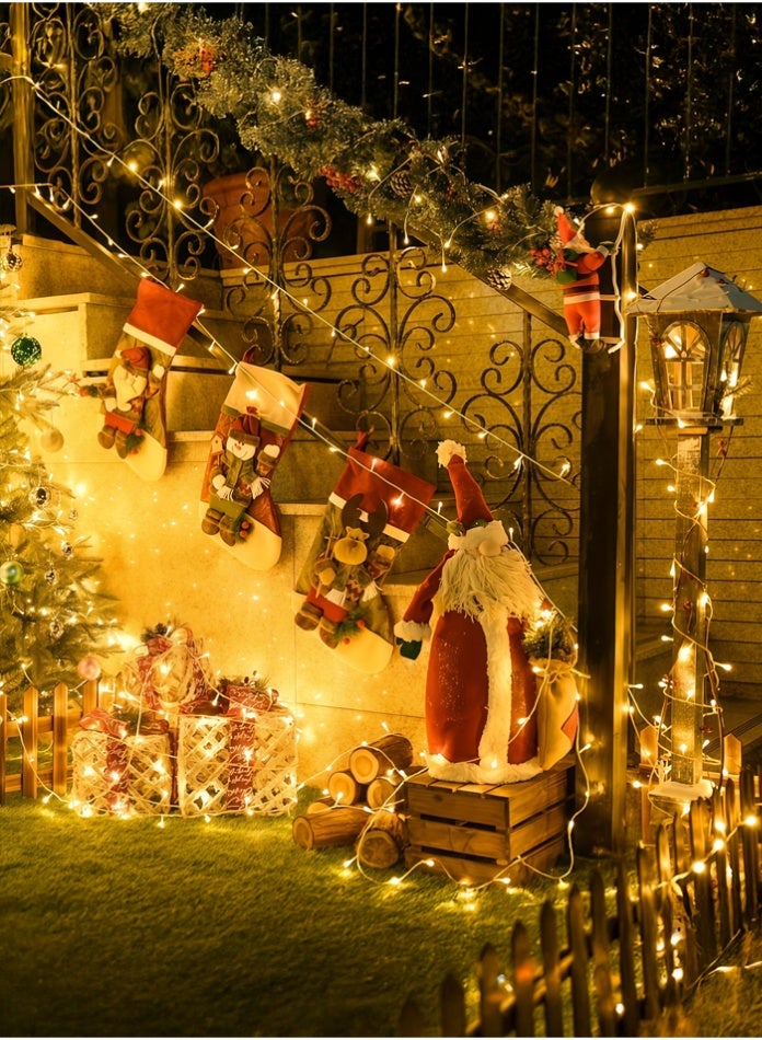 MODI 50M Warm White LED Fairy String Light with 8 Lighting Modes Waterproof Decorative Lights for Christmas Decoration Garden Balcony Party Indoor Outdoor Festive Decor - Image 1