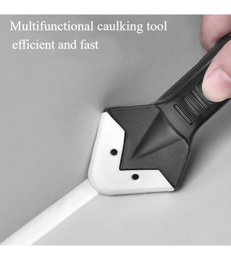 مجموعة أدوات مانع التسرب مع 5 رؤوس قابلة للتبديل بألوان عشوائية، عدة متعددة الوظائف لإزالة مانع التسرب والمعجون المستخدم في الحمامات والنوافذ - Image 1