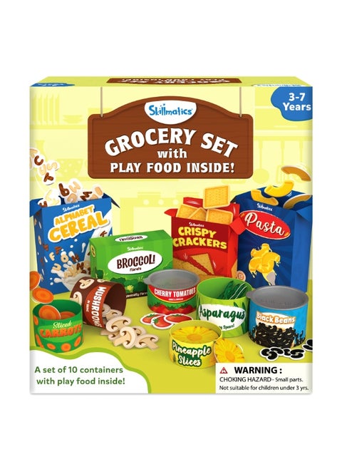 Grocery Set - 100+ Pieces, Play Foods, Realistic Pretend Play Toys, Kids Kitchen Set, Gift for Girls & Boys Ages 3, 4, 5 & Up