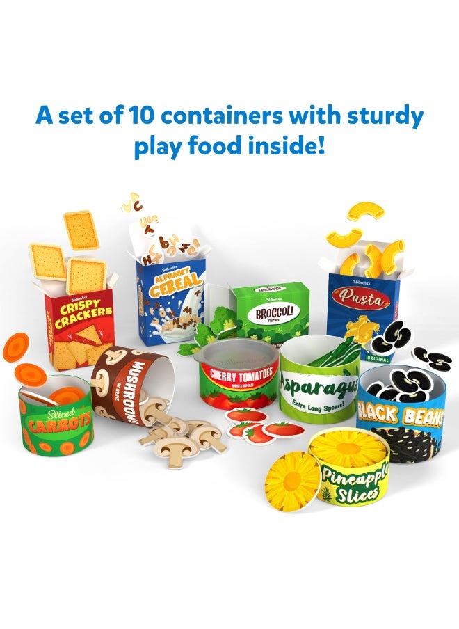 Grocery Set - 100+ Pieces, Play Foods, Realistic Pretend Play Toys, Kids Kitchen Set, Gift for Girls & Boys Ages 3, 4, 5 & Up