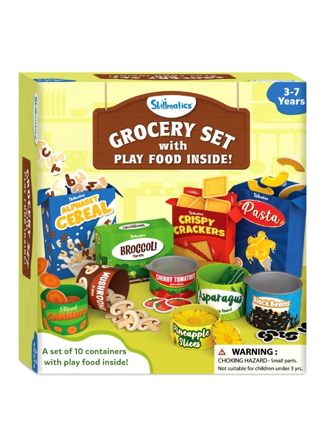Grocery Set - 100+ Pieces, Play Foods, Realistic Pretend Play Toys, Kids Kitchen Set, Gift for Girls & Boys Ages 3, 4, 5 & Up