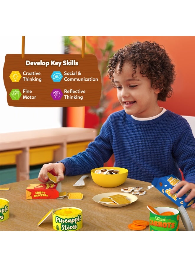 Grocery Set - 100+ Pieces, Play Foods, Realistic Pretend Play Toys, Kids Kitchen Set, Gift for Girls & Boys Ages 3, 4, 5 & Up