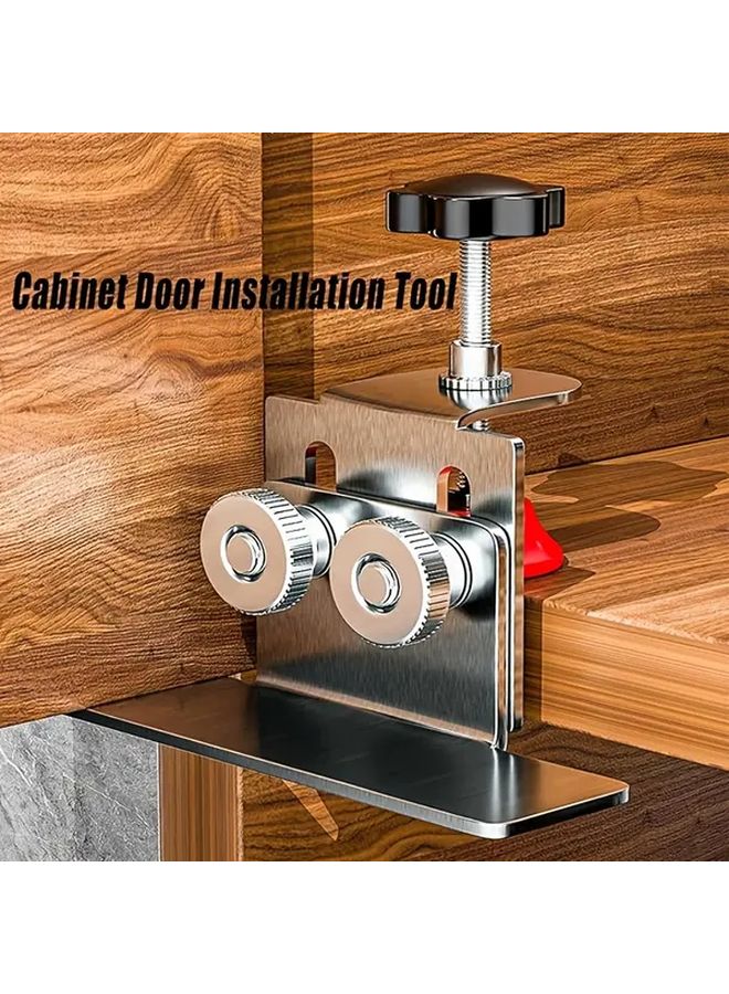 Nickel Plated High Precision Adjustable Cabinet Door Positioner Installation Aid Fixture - Image 5