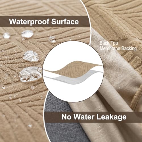 YUEANG Waterproof Dining Chair Covers, Chair Covers for Dining Room, Stretch Parsons Chair Slipcover, Removable, Washable for Dining Room Kitchen Chair Protector Cover - Image 3