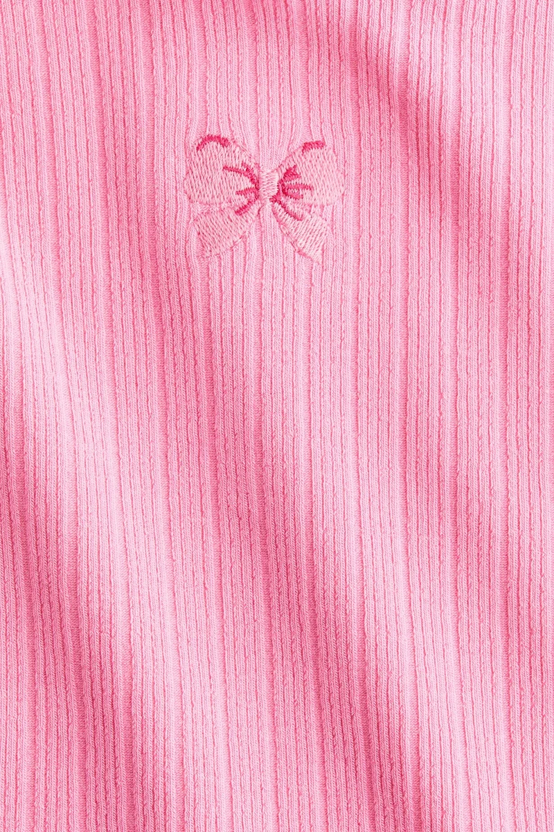 اتش اند ام بلوزة من القطن المرن