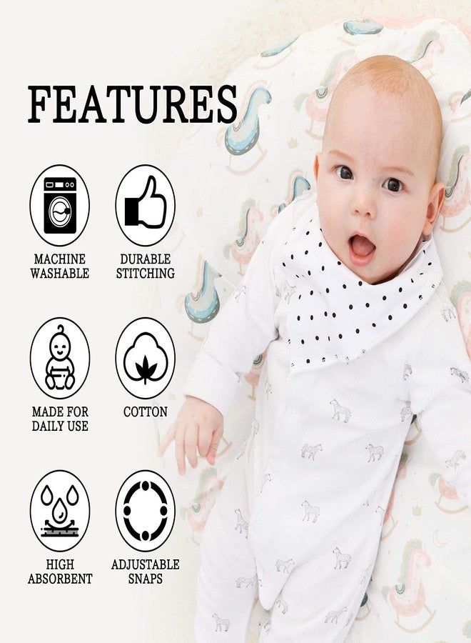 Little tots Baby Bandana Drool Bibs for Boys, Girls, Baby Unisex Cotton Bibs 10 Pack Soft and Absorbent (Gentle world) - Image 5