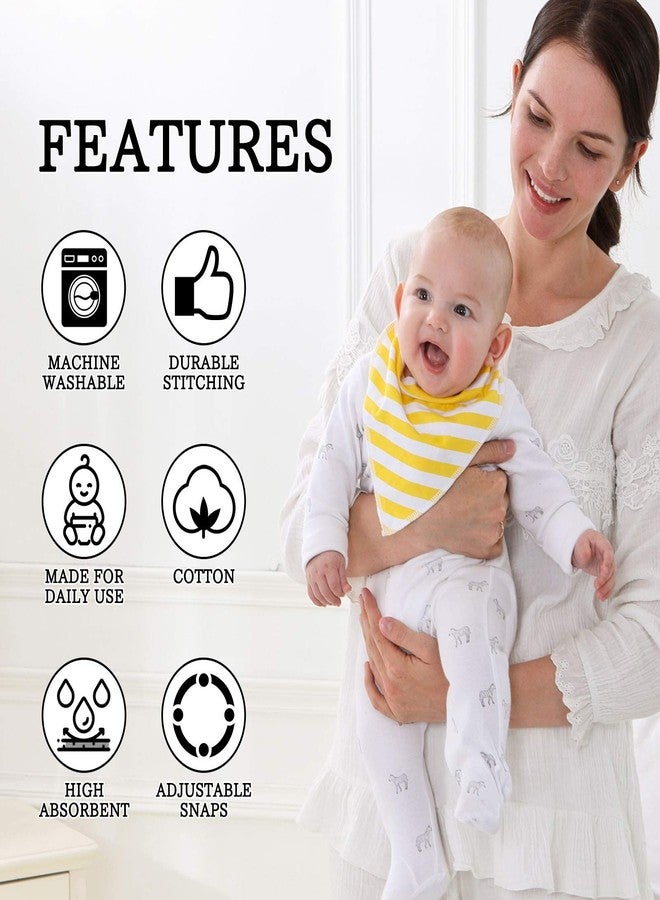 Little tots Baby Bandana Drool Bibs for Boys, Girls, Baby Unisex Cotton Bibs 10 Pack Soft and Absorbent (Gentle world) - Image 4