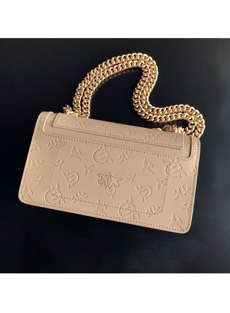 Pinko Solid Color Embossed Crossbody Shoulder Bag 21*11*7cm - Image 2