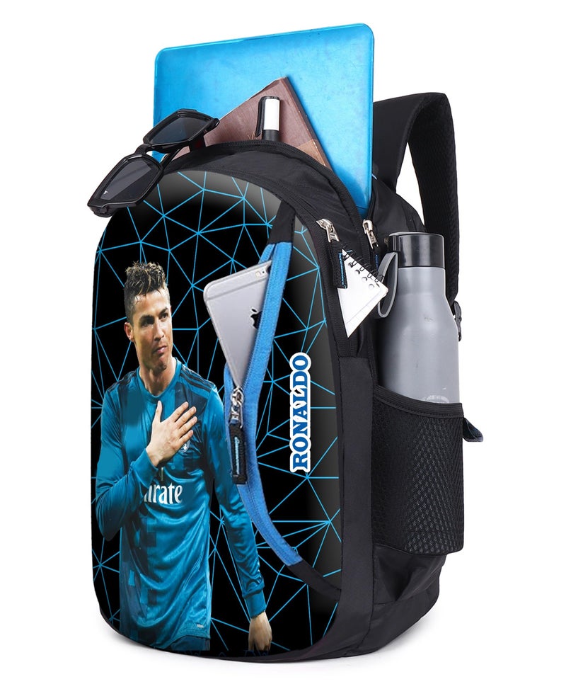 Ronaldo Laptop Bag School Bag Printed Travel Daytrip Office College Backpack for Girls & Boys Multi-Purpose Bag - Image 2
