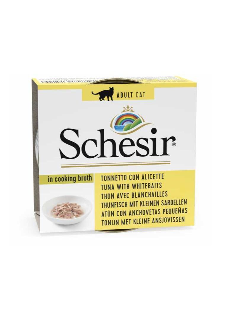 Schesir Cat Can Broth-Wet Food Tuna With Whitebait 70 g  - Image 1