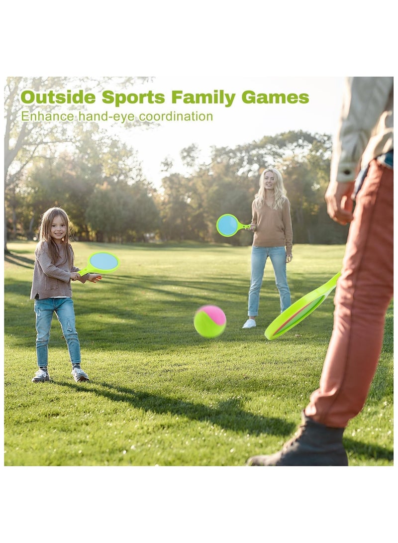 Velcro Ball and Catch Game, Kids Toss and Catch Ball Set, Outdoor Catching Ball Paddle Toys for Ages 4-8, Beach Paddle Ball Sets for Yard and Outside Activities Summer (Style 1) - Image 4