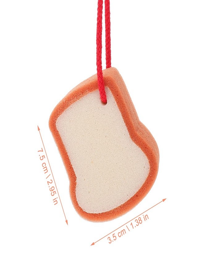 Healifty Cute Fruit Bath Shower Sponge Loofahs Body Scrubber Sponge Cartoon Bread Shaped Exfoliating Bath Sponge Loofah Bath Spa Puff Scrubber Ball Towel Shower Scrubber for Newborn - Image 2