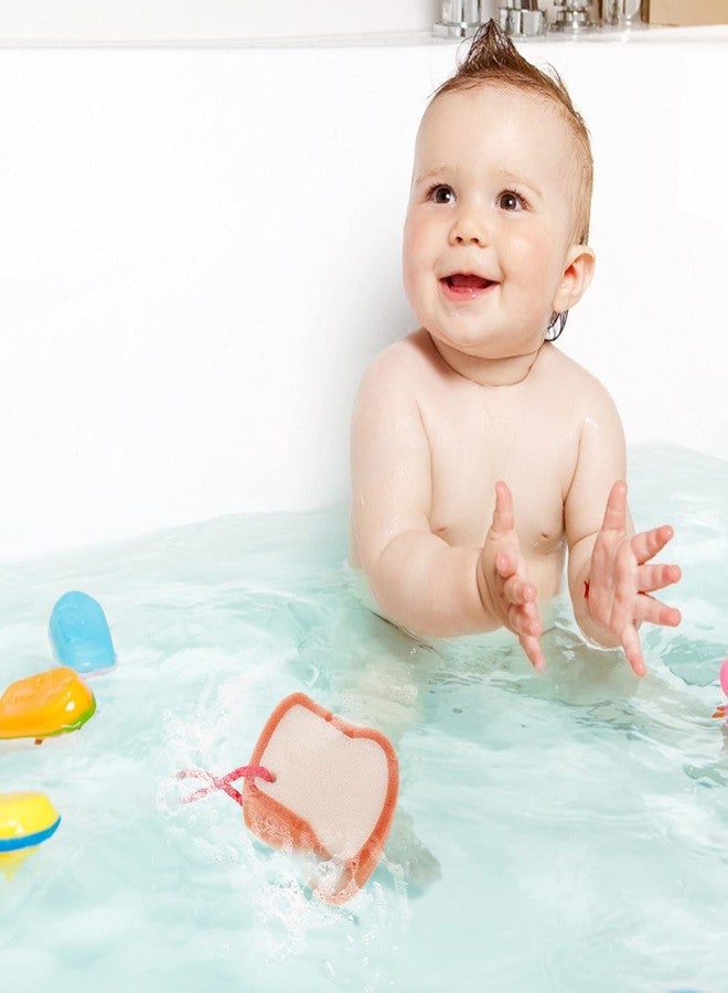 Healifty Cute Fruit Bath Shower Sponge Loofahs Body Scrubber Sponge Cartoon Bread Shaped Exfoliating Bath Sponge Loofah Bath Spa Puff Scrubber Ball Towel Shower Scrubber for Newborn - Image 3