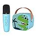 Snowall Mini Karaoke Machine for Kids Portable Bluetooth Speaker with Wireless MicrophoneKids Music Player Toys for Girls and Boys34 5 6 7 8 Years Old Teens Birthday GreenDinosaur - Image 2