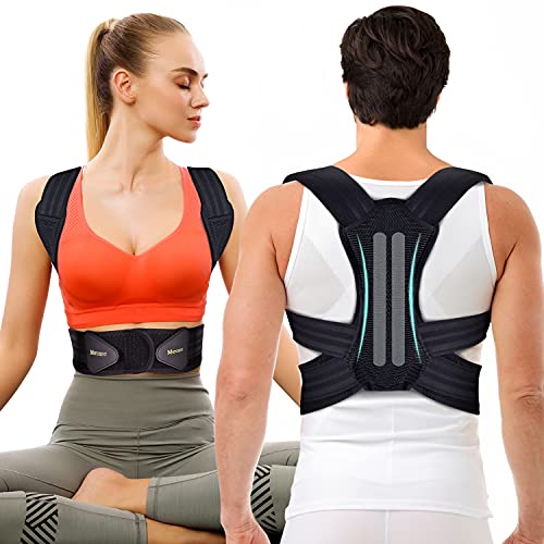 Mercase Professional Posture Corrector for Men & Women, Maximum Support Back Brace, Adjustable & Rigid for Upper Back Pain, Shoulder Relief, Spine Alignment, Stops Slouching, Extra Large(39-50 in) - Image 1
