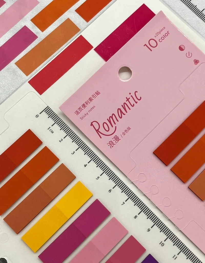 Kağıt Gemi Dükkan Paper Ship Shop 10 Colorful Ruler Romantic Transparent Pet Index / Index Sticker / Sticky Note / Post-It