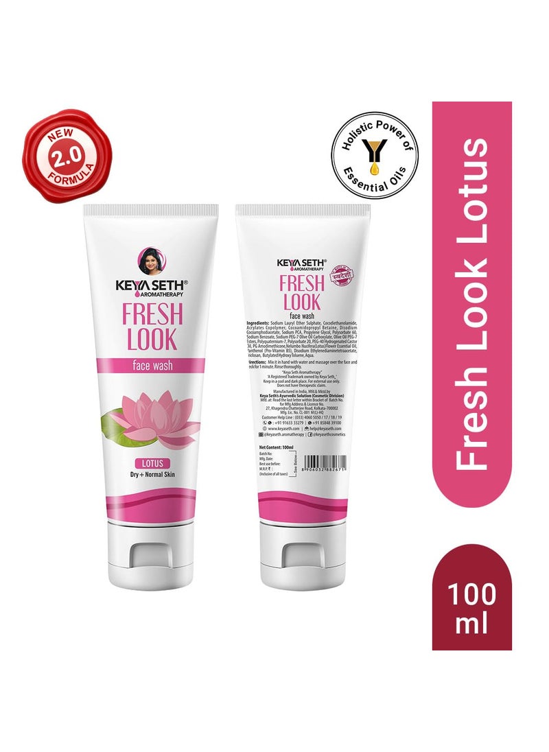 KEYA SETH AROMATHERAPY, DEVICE OF DROP Keya Seth Aromatherapy fresh Look Lotus Gel Face Wash Skin Whitening Brightening Dirt Removal Deep Cleansing for Sensitive Dry Acne Prone Skin  - Image 2
