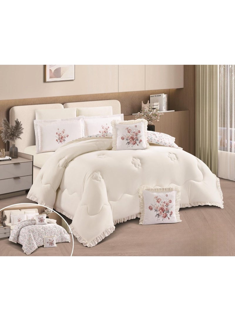 مفرش دانا نفرين نضام وجهين 8قطع صيفي فاخر