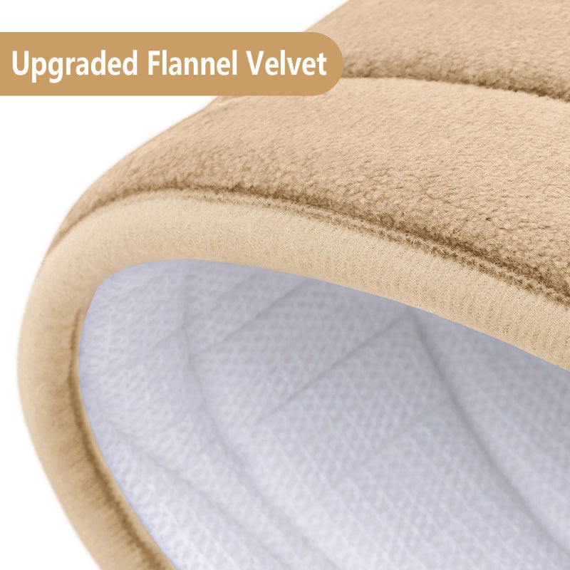 بجند بوجاندا Memory Foam Progh Brugات 24 × 16 إضافيًا ناعمًا وامتصاصًا الحصير الحافز غير القابل للانزلاق والآلة سجاد حمام قابلة للغسل لحوض حوض أرضي ودش بيج - Image 1