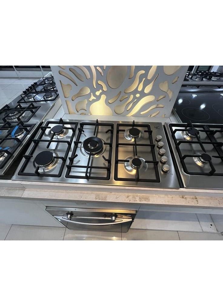 N.C N.C  Stove 90 cm 5 gas burners self ignition  full safety  heavy iron  Italian side switches  - Image 2