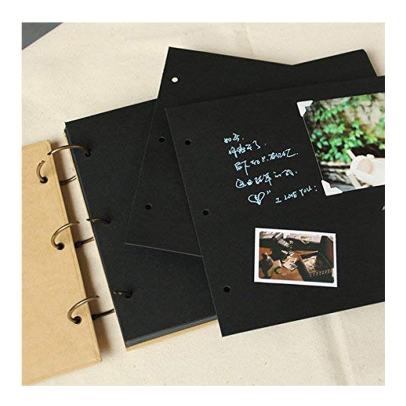LADECOR Scrapbook Photo Album Memory Book With Wooden Hard Cover (12 Inch x 8.5 Inch, Design-3) - Image 5