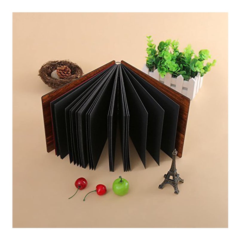 LADECOR Scrapbook Photo Album Memory Book With Wooden Hard Cover (12 Inch x 8.5 Inch, Design-3) - Image 4