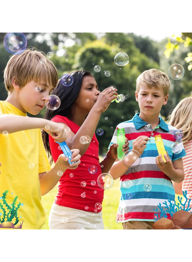 24Pcs Under The Sea Bubble Wands for Kids Toddlers Bubbles Party Favors Mini Bubbles Bulk Valentines Easter Wedding Birthday Gift Filler Summer Ocean Animal Boys Under The Sea Party Favors  - Image 2