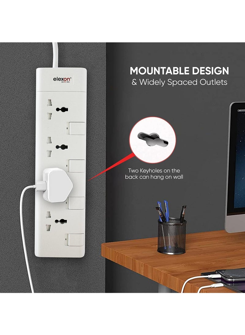 elexon - 4 Way Power Extension Socket With 2M Cable - Image 1