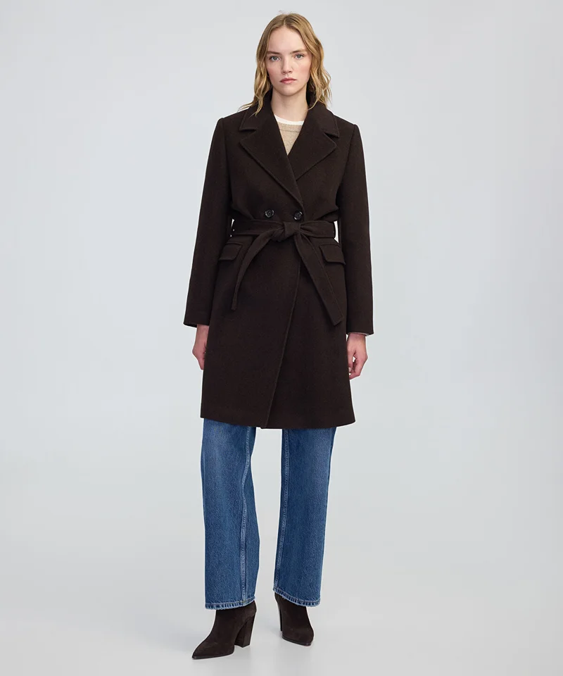 Ipekyol Double-Breasted Coat with Belt