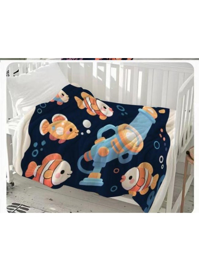 general Children's or student cartoon flannel thin blanket (warm and comfortable, suitable for sleep, games) 100cm*150cm - 354 - Image 3