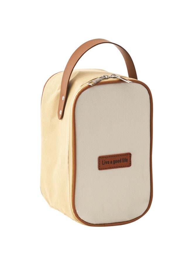 Insulated Lunch Box Soup Box Office Workers Round Soup Cup Women's Canister Home Breakfast Cup Milk Oatmeal-Specifications:Double Insulation Bag (M)  - Image 1