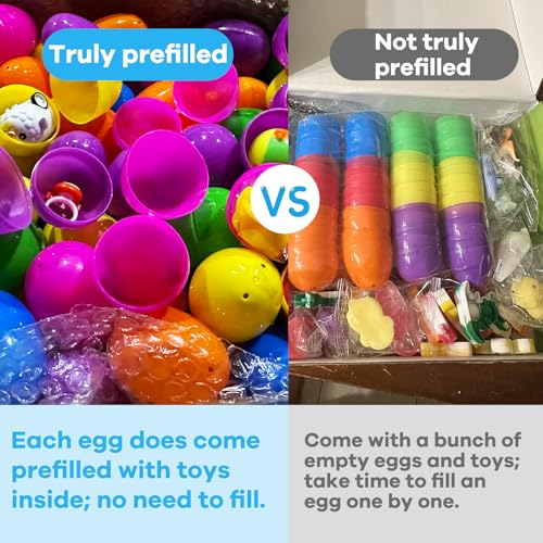 GOAUS Prefilled Easter Eggs with Toys 240 Pcs 120 Eggs Truly Filled with 120 Small Toys Prefilled Easter Egg Hunt Stuffed Party Favors Basket Stuffers Prizes for Kids - Image 5