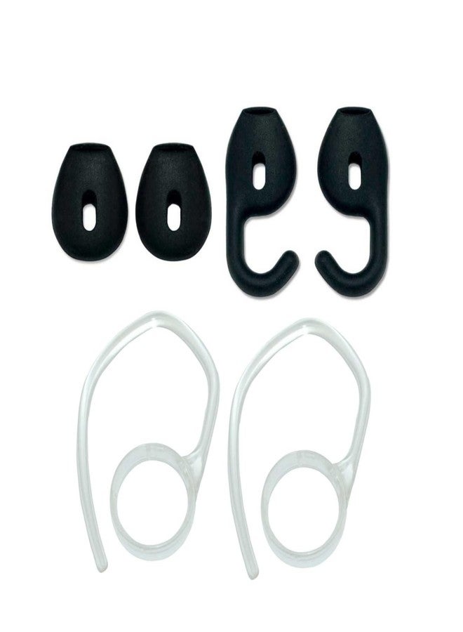 Miayaya Eargels Ear Loops Tips for Jabra Stealth UC Bluetooth Silicone Ear Pieces Compatible for Jabra Talk 45 Bluetooth Headset Accessory Pack Clips Eartips Cover 6pcs in a Box (Black) - Image 1
