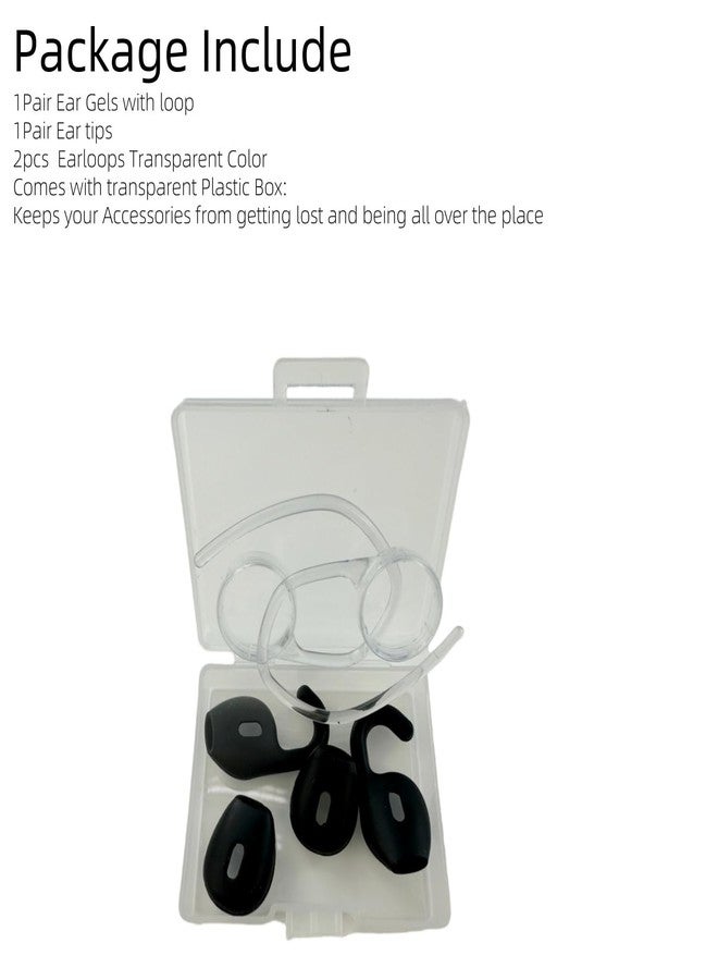 Miayaya Eargels Ear Loops Tips for Jabra Stealth UC Bluetooth Silicone Ear Pieces Compatible for Jabra Talk 45 Bluetooth Headset Accessory Pack Clips Eartips Cover 6pcs in a Box (Black) - Image 5