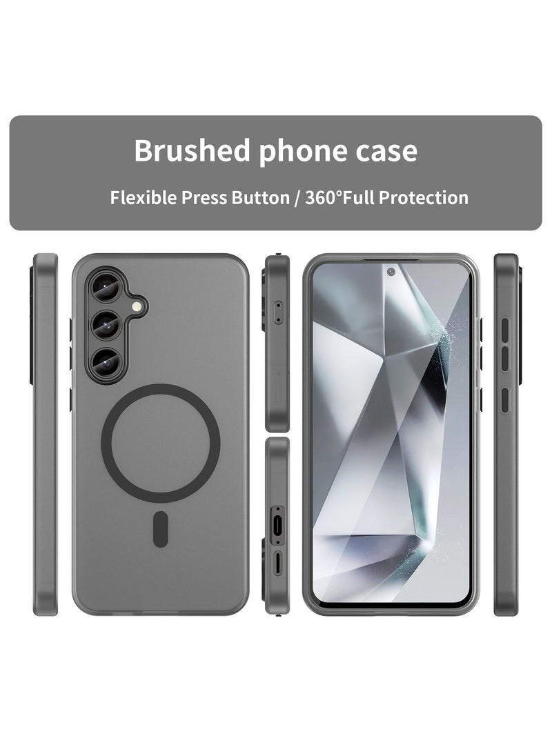 Generic - [1+2 Sets] For Samsung Galaxy S24 FE Case Cover & Screen Protector MagSafe Case Slim Thin Anti-Yellow Shockproof Protection Scratch-Resistant Back Cover with 2 Tempered Flims - Image 1