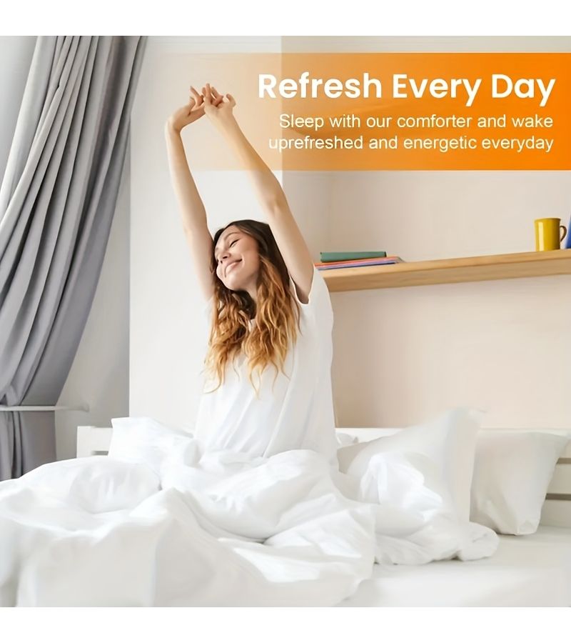 لحاف فاخر مبطن لغرفة النوم وسكن الطلاب لجميع الفصول، ناعم وقابل للتنفس، فراش قابل للغسيل في الغسالة مع أربطة زوايا، قماش خفيف الوزن وممسد، نمط عصري، أسود، مقاس 59.06 × 78.74 بوصة. - Image 4