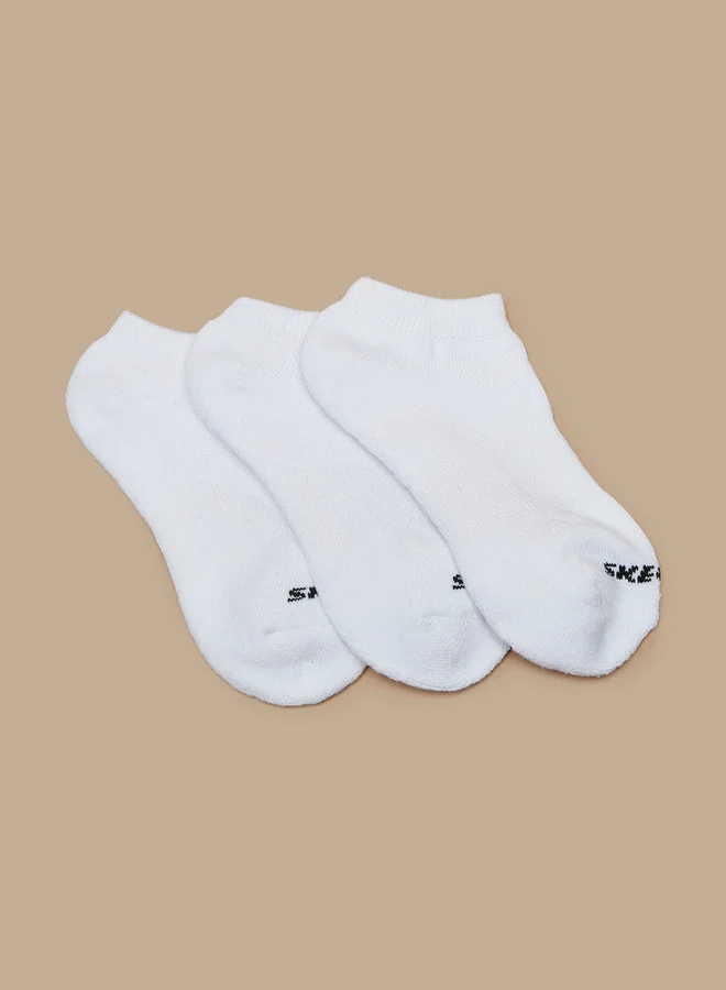 SKECHERS Printed Ankle Length Sports Socks - Set of 3